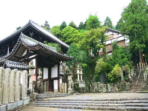 Nigatsu-do, one of the important structures of Todaiji, a temple in Nara, Japan. Video stock 71188387