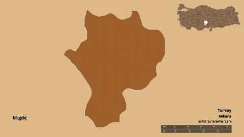 Nigde, province of Turkey, zoomed. Pattern Illustrazione stock