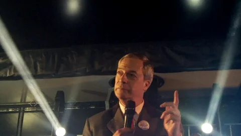 Nigel Farage Talks About Tony Blair. 動画素材 124330231