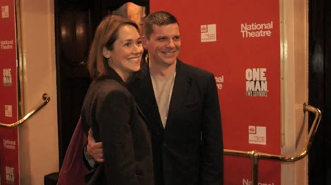 Nigel Harman on the red carpet at One Man Two Guvnors Opening Night Video stock 32120980