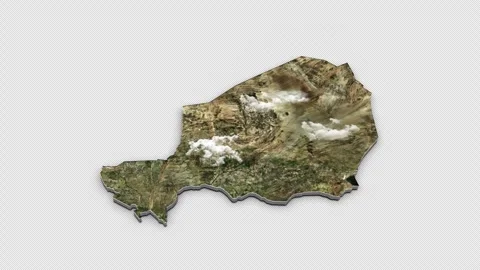 Niger 3D Country Map Animation Transparent Alpha Video stock 277741713