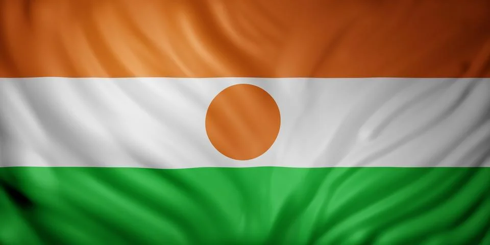 Niger 3d flag Illustrazione stock