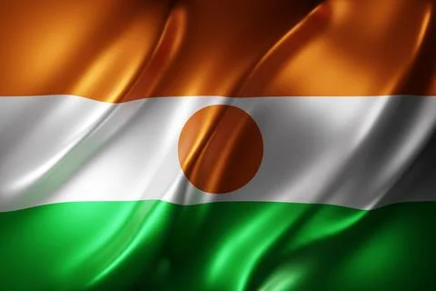 Niger 3d flag Stock Illustration