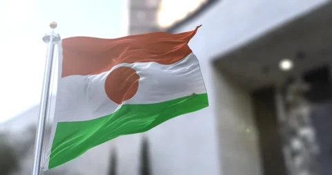 Niger-6-7-flag-waving-seamless-loop-4k-60fps Stock Footage 332119119
