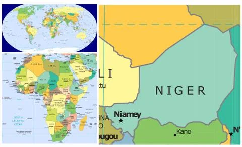 Niger &amp; Africa Stock Illustration