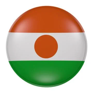 Niger button on white background Stock Illustration