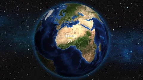 NIGER DOSSO ZOOM IN FROM SPACE Stock Footage 115789966