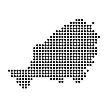 Niger dotted vector map Stockillustratie