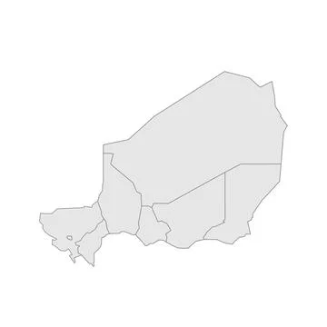 Niger editable vector political map EPS Stock Illustration