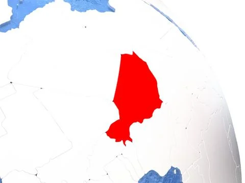 Niger on elegant globe Stock Illustration