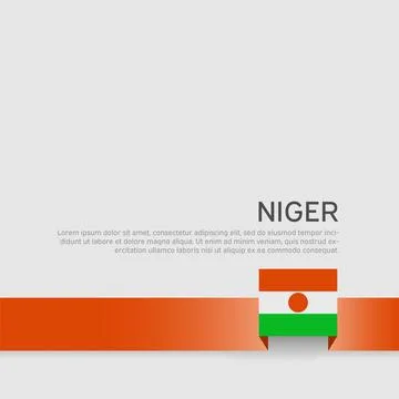 Niger flag background. State nigerian patriotic banner, cover. Business booklet Stock Illustration