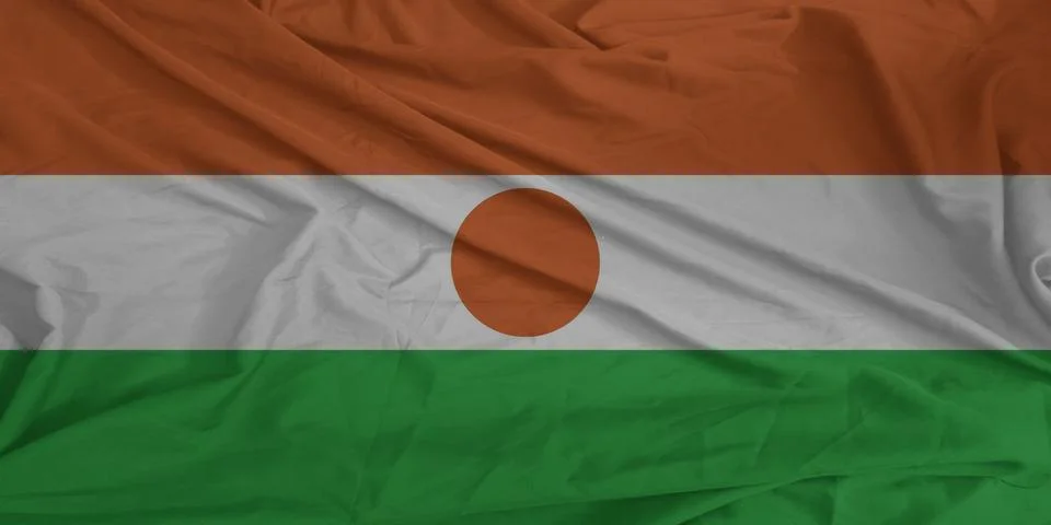 Niger Flag blowing softly in the wind Stock Photos