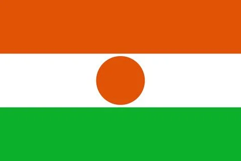 Niger flag flat vector illustration Illustrazione stock