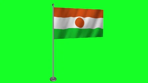 Niger Flag Fluttering Gracefully in the Wind Video stock 278510229