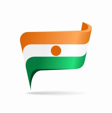 Niger flag map pointer layout. Vector illustration. 스톡 일러스트