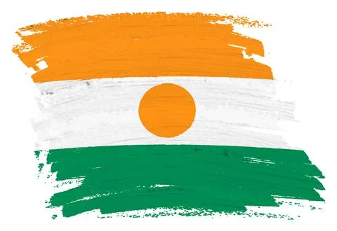 Niger flag paint splash brushstroke Stock Illustration