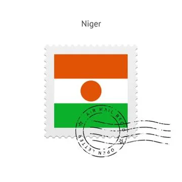 Niger Flag Postage Stamp. Stock Illustration