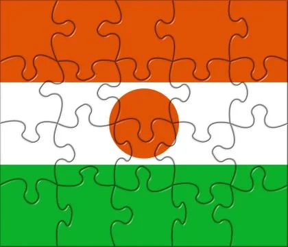Niger Flag Puzzle Pieces Stock Illustration