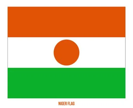Niger Flag Vector Illustration on White Background. Niger National Flag. Stock Illustration