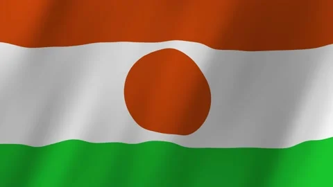 Niger flag waving animation Stock Footage 221661782
