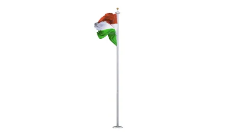 Niger flag waving looping with transparent background. Vidéo 332922948