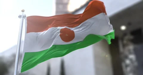 Niger-flag-waving-seamless-loop-4k-60fps Stock Footage 332117090
