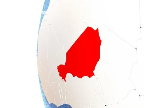 Niger on globe Illustrazione stock