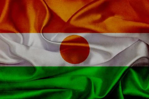 Niger grunge waving flag Stock Illustration
