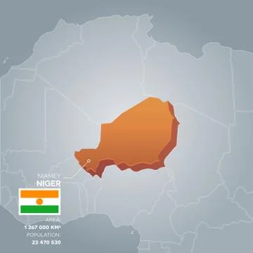 Niger information map. Stock Illustration