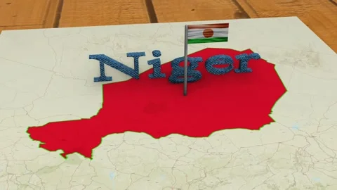 Niger Map and Niger Flag Stock Footage 275193641