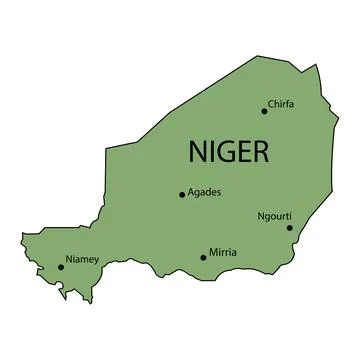 Niger map icon Stock Illustration