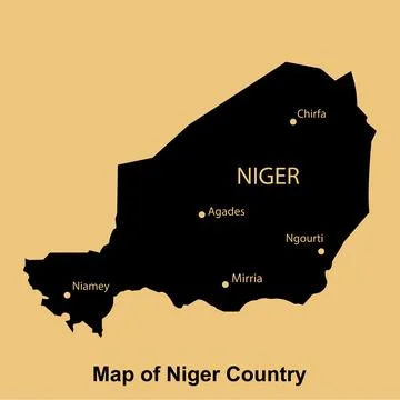Niger map icon Stock Illustration