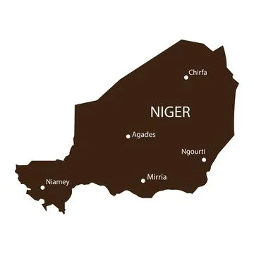 Niger map icon Stock Illustration