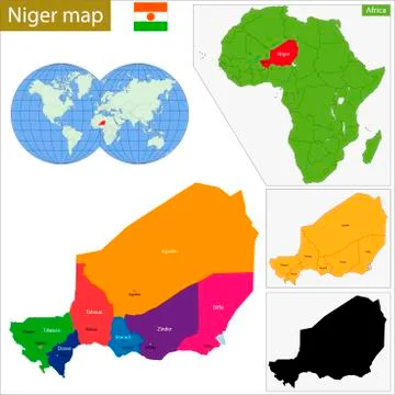 Niger map Stock Illustration