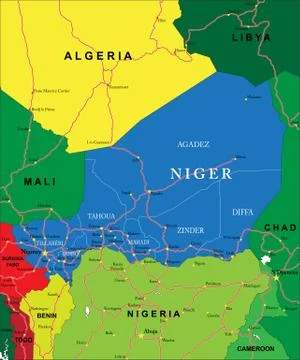 Niger map Stock Illustration