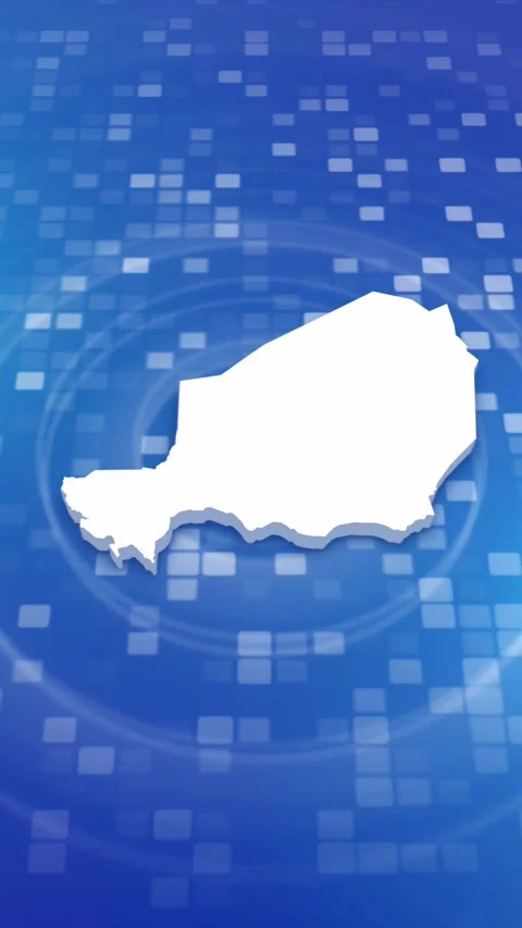 Niger Map Intro Stock Footage 259981695