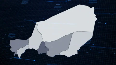 Niger network map 動画素材 87977219