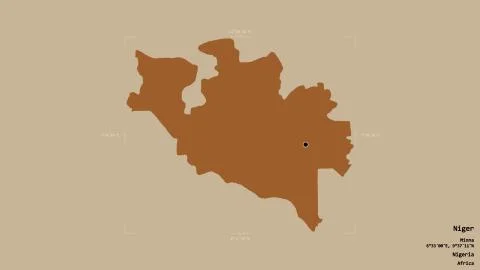 Niger - Nigeria. Bounding box. Pattern Stock Illustration