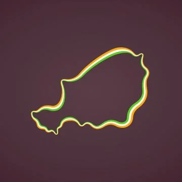 Niger - Outline Map Stock Illustration