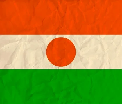 Niger paper  flag Stock Illustration