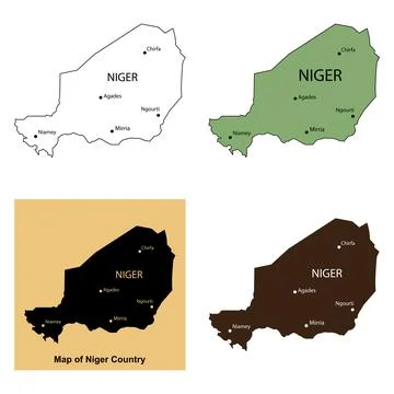 Niger region map Stock Illustration