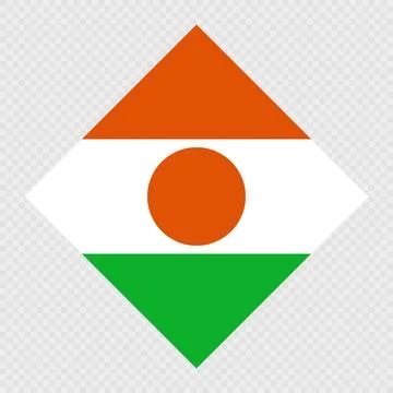 Niger rhombus flag. Vector illustration. Stock Illustration