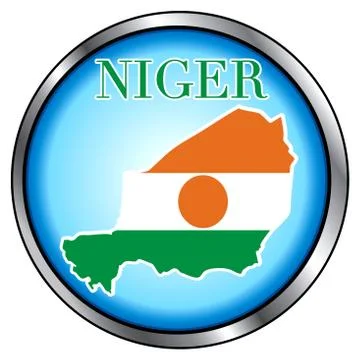 Niger Round Button Stock Illustration