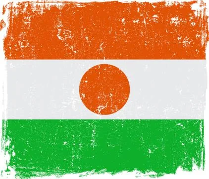 Niger Vector Flag on White Stock Illustration