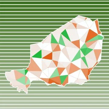 Niger vector illustration. Niger design on gradient stripes background. Tec.. 스톡 일러스트