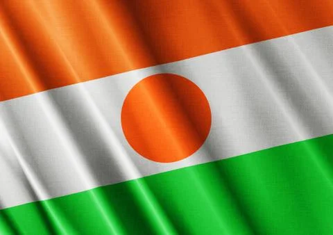 Niger waving flag close Stock Photos