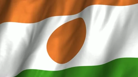 Niger Waving Flag Stock Footage 12316779