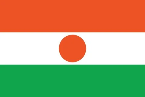 Niger waving flag pattern background. Realistic national flag design. Abstr.. Illustrazione stock