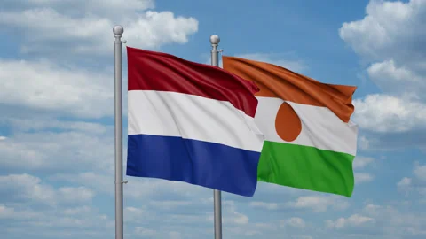Niger waving flags Stock Footage 267747788