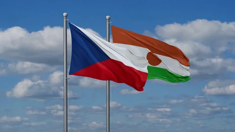 Niger waving flags Stock Footage 281144215